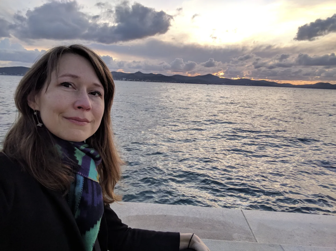 Sea organ steps at Zadar Croatia at sunset