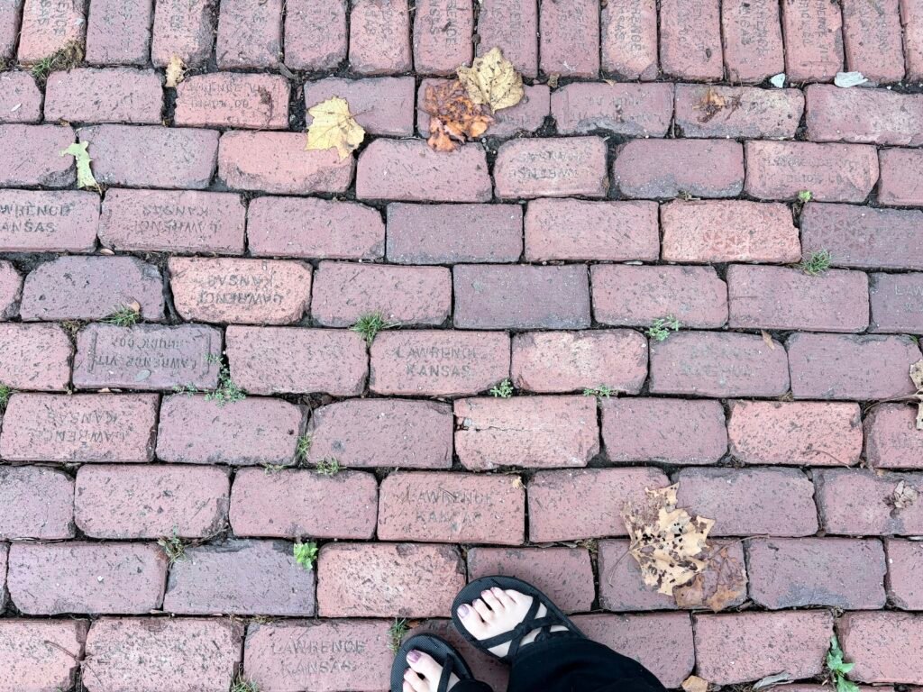 A variety of different brick designs found in Lawrence, Kansas.